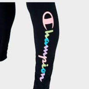 Champion Big Girls Ombré Logo Script Leggings